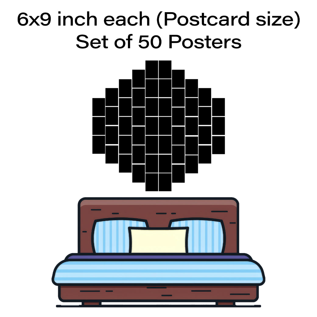 November Kit - 51 Prints (4x 6 - Postcard size) - Nukkad Studios
