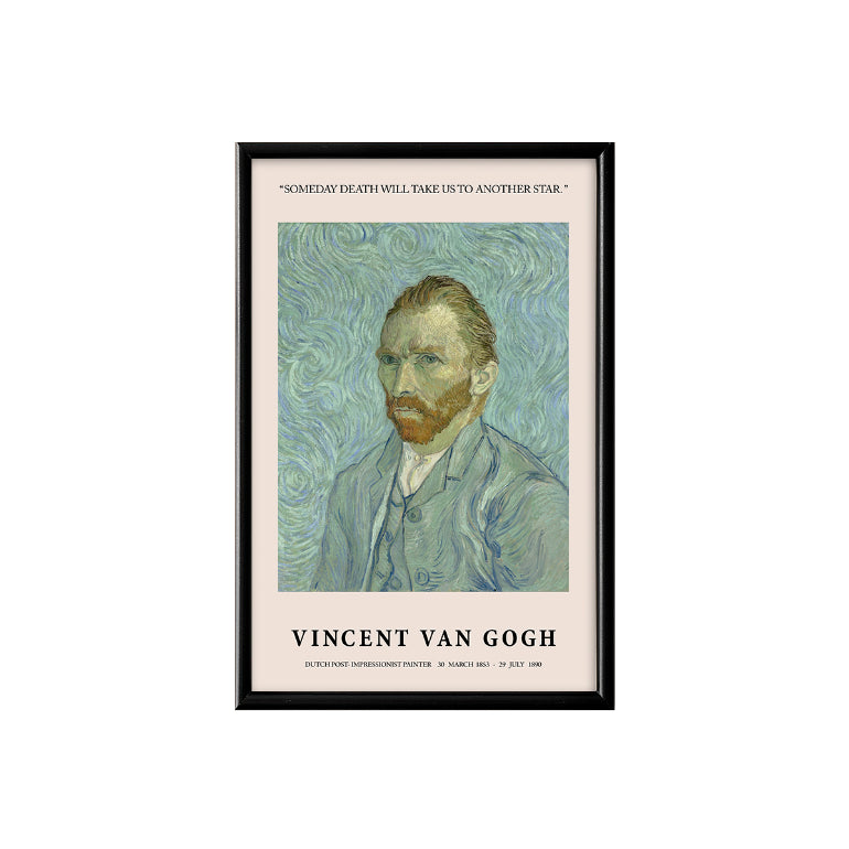 Van Gogh self-portrait Poster & Framed Print by Vincent Van Gogh - Nukkad Studios