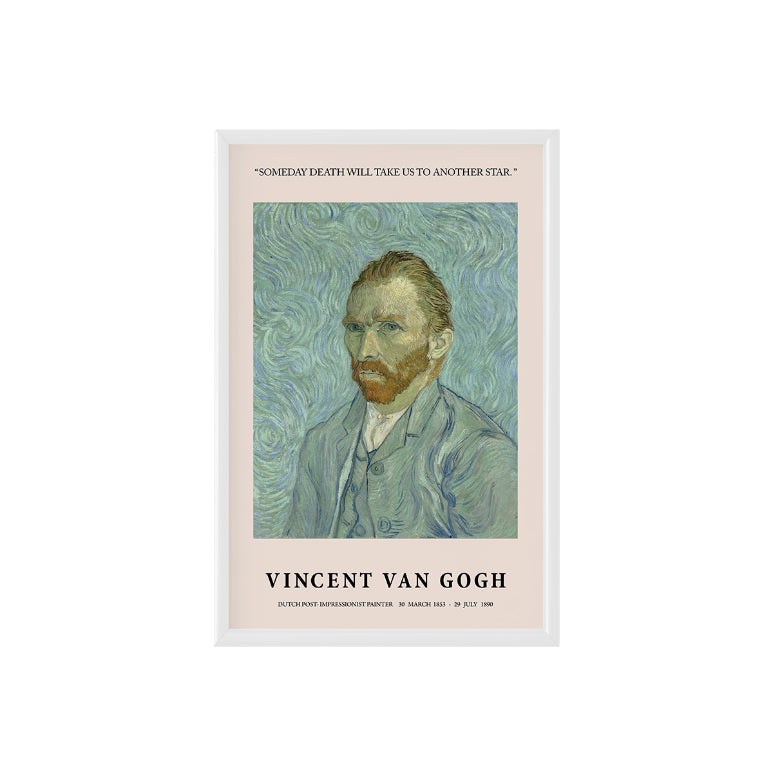 Van Gogh self-portrait Poster & Framed Print by Vincent Van Gogh - Nukkad Studios