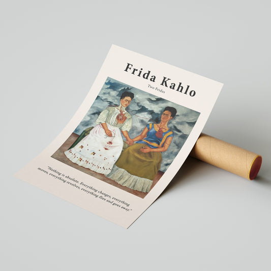 The Two Fridas by Frida Kahlo Poster & Print - Nukkad Studios