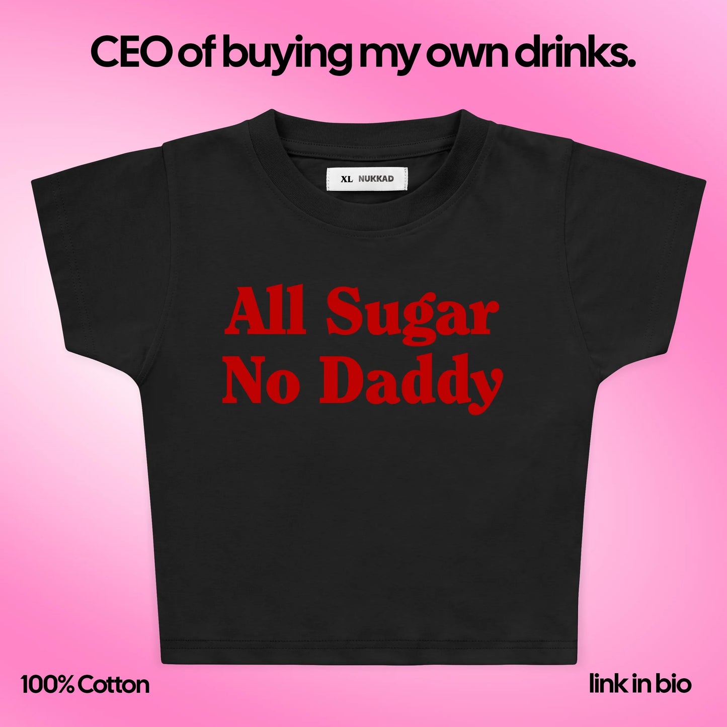All Sugar No Daddy Y2K Baby Tee