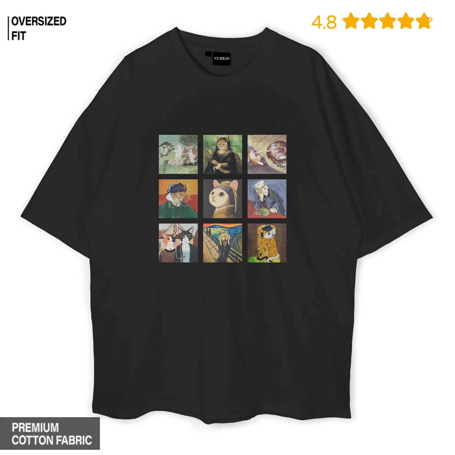 Art Cats Oversized T-shirt