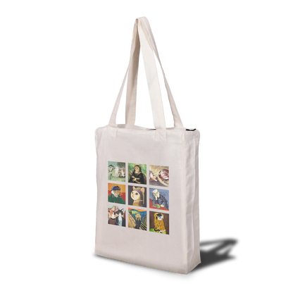 Art Cats Tote Bag with Zip