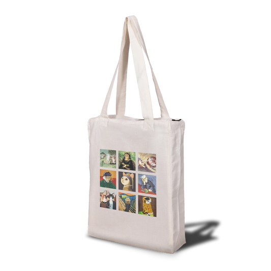 Art Cats Tote Bag with Zip