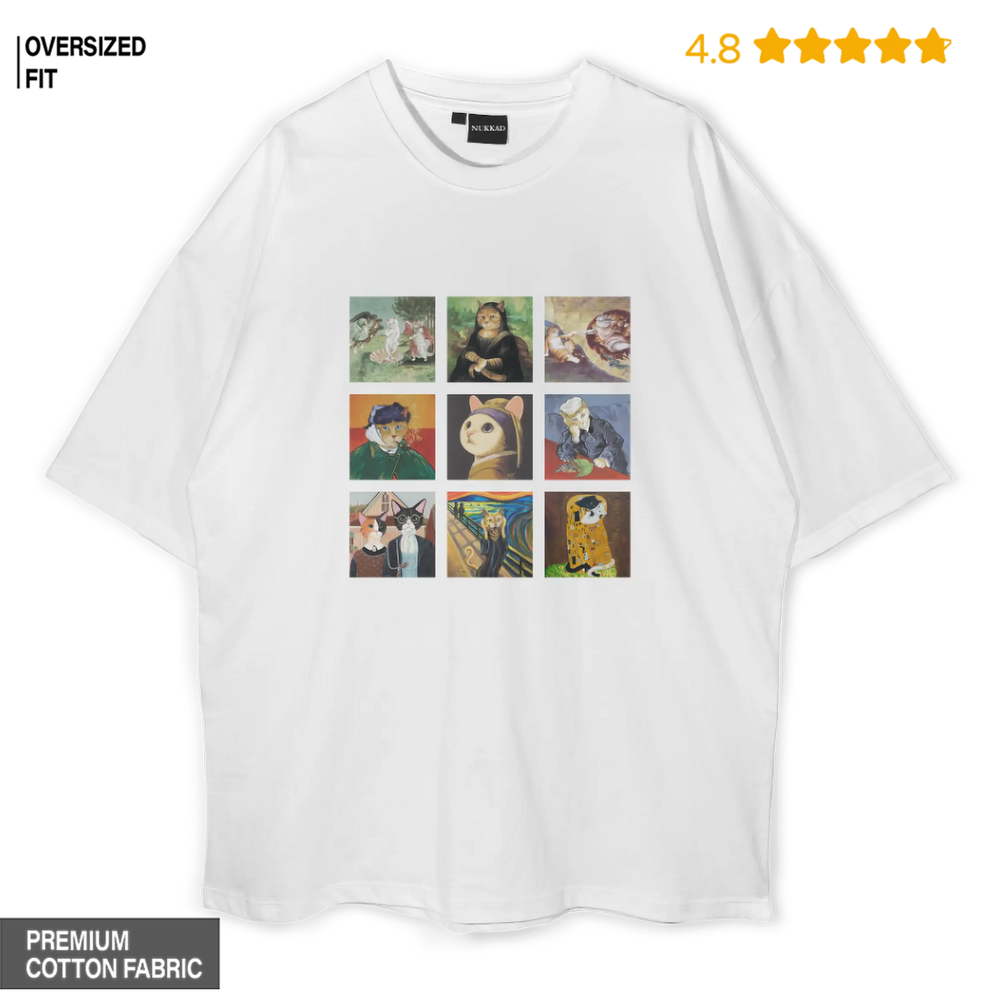 Art Cats Oversized T-shirt