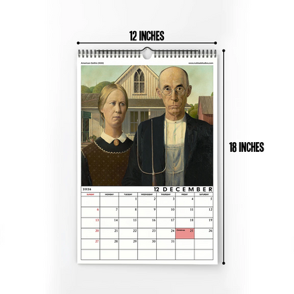 Art Calendar 2026 Wall Calendar