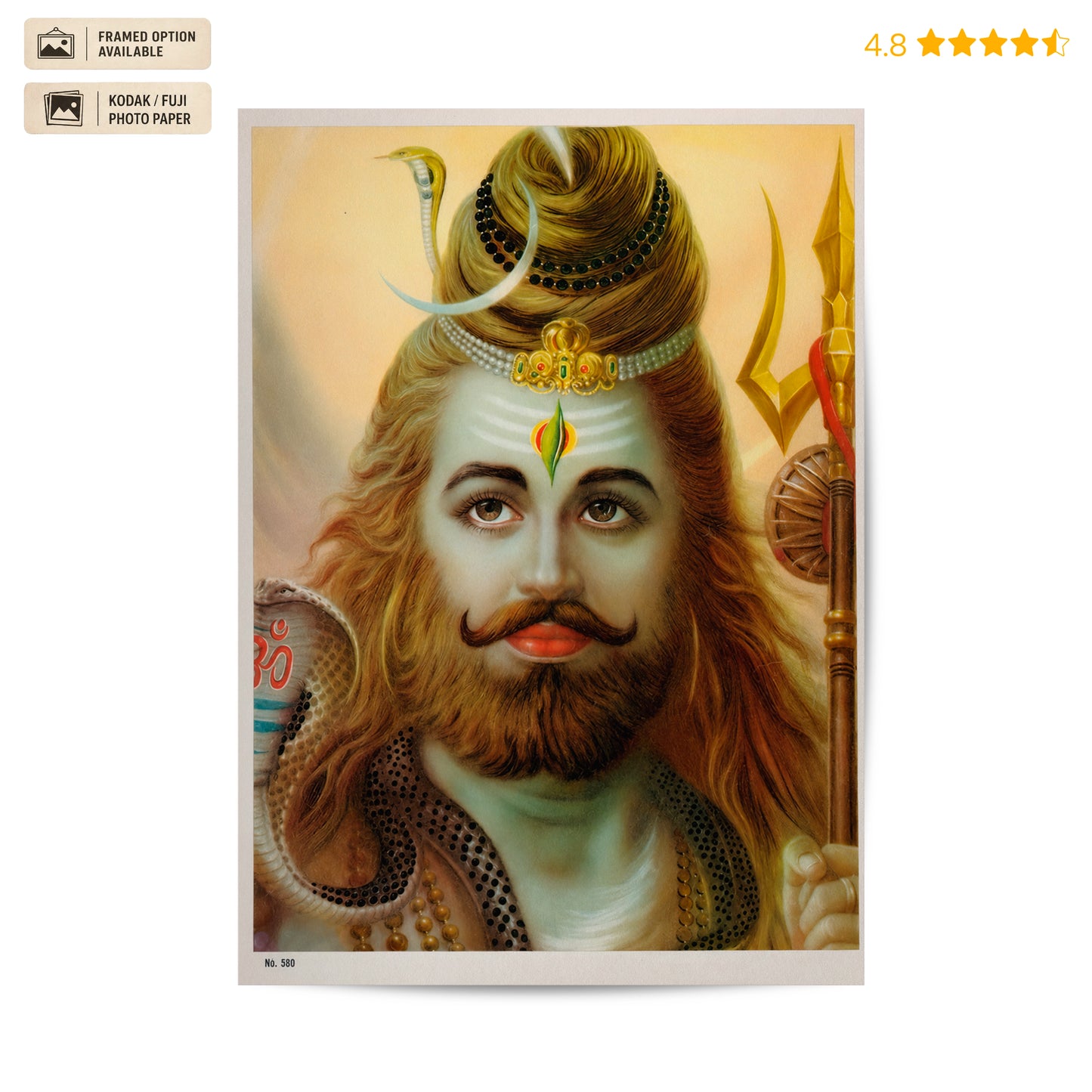 Bhola Bhandari Shiv Vintage Poster & Framed Print