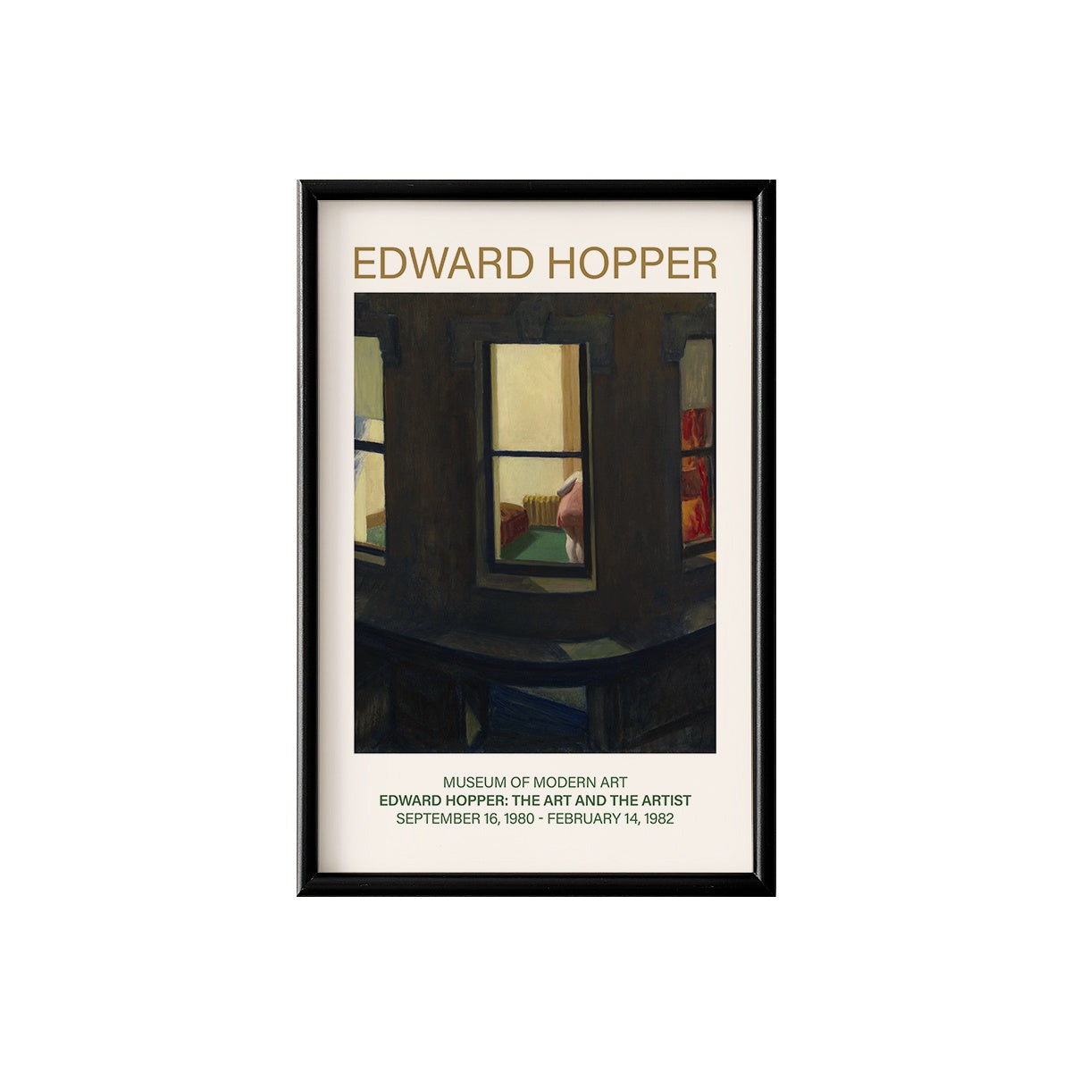 Night Windows  By Edward Hopper Poster & Framed Print - Nukkad Studios