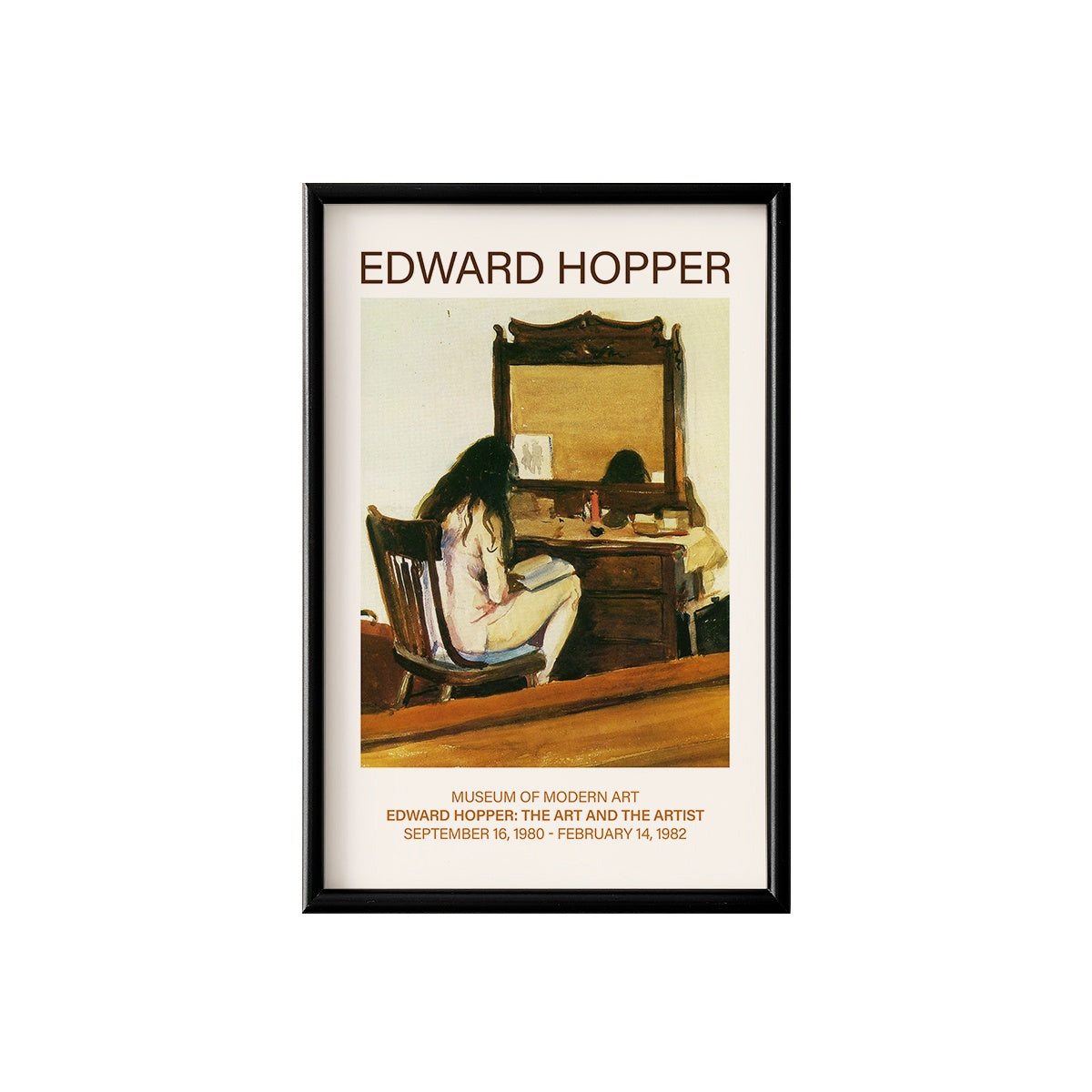 Interior, Model Reading By Edward Hopper Poster & Framed Print - Nukkad Studios