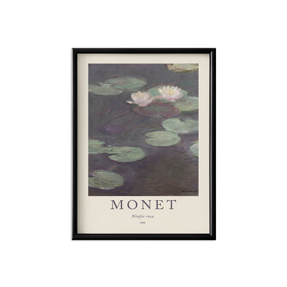 Monet Ninfee Rosa Poster & Framed Print