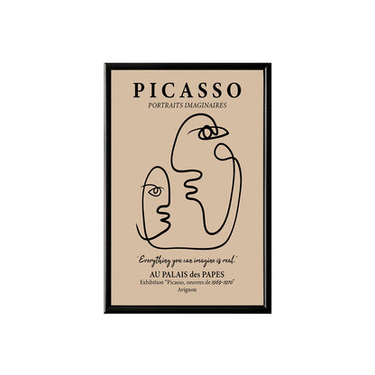 Picasso Line Art Poster & Framed Print