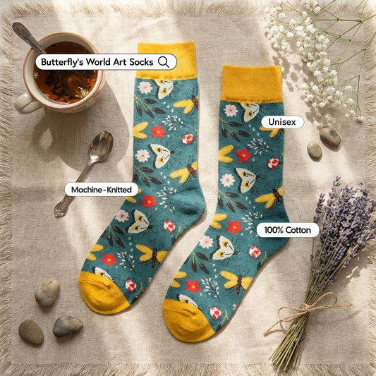 Butterfly's World Art Socks