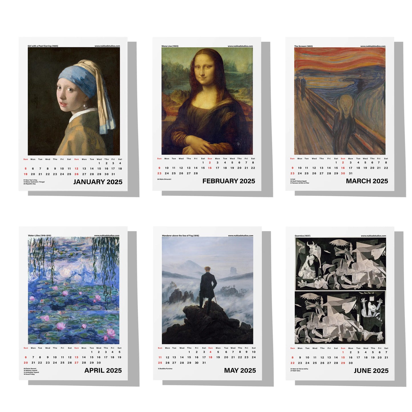 Art Calendar 2025