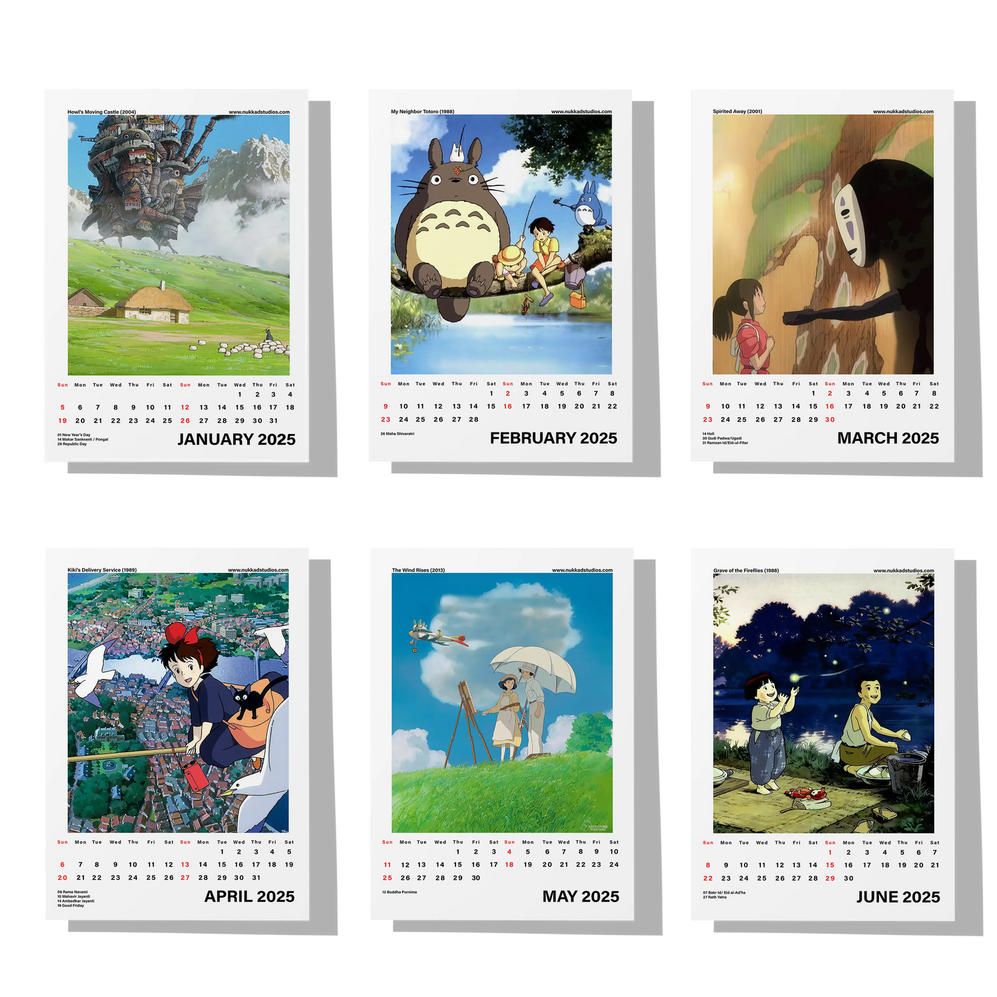 Studio Ghibli Calendar 2025 (Pre-Order)