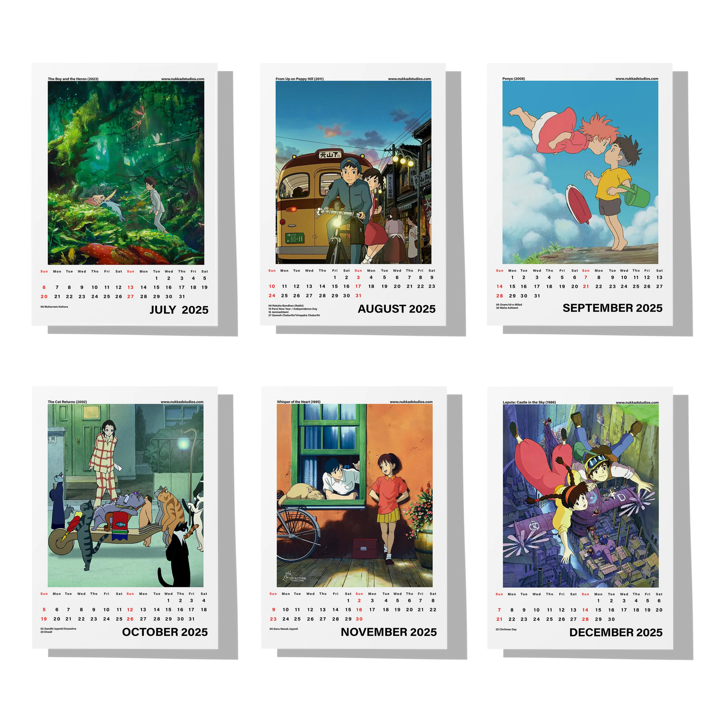 Studio Ghibli Calendar 2025 (Pre-Order)