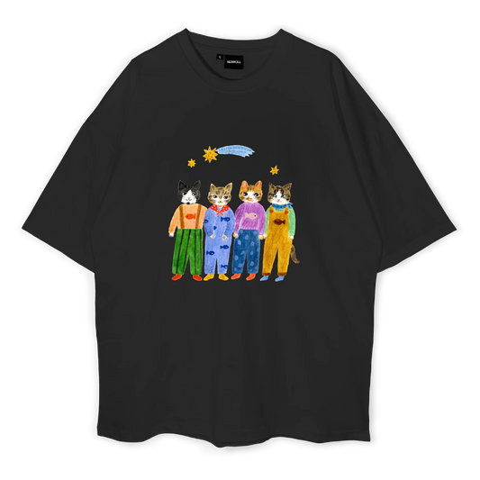 Cat Crew Oversized Tshirt