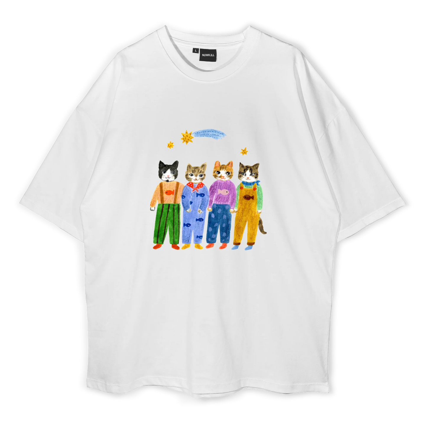 Cat Crew Oversized Tshirt