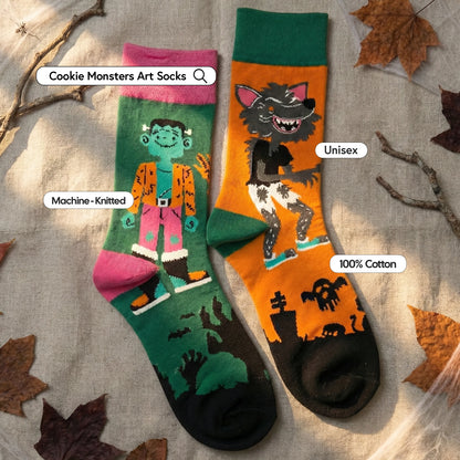 Cookie Monsters Art Socks