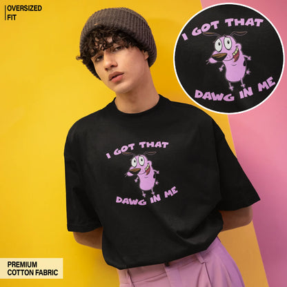 Courage The Cowardly Dog Oversized Tshirt