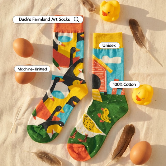 Duck's Farmland Art Socks