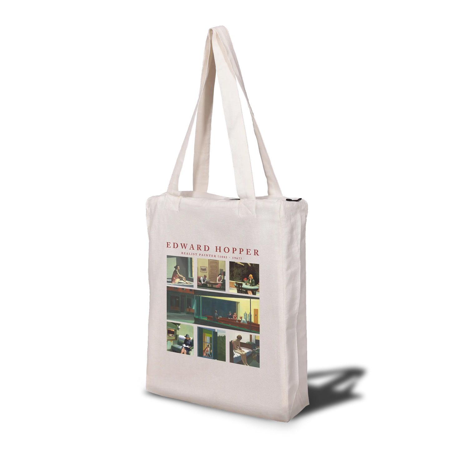 Edward Hopper Collage Tote Bag with Zip