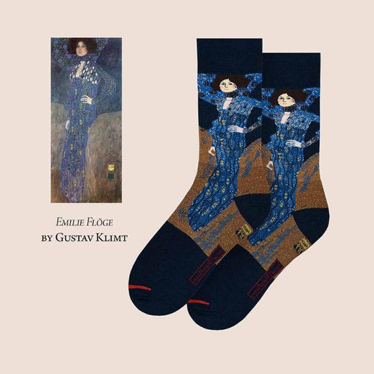 Emilie Flöge by Gustav Klimt Socks - Nukkad Studios