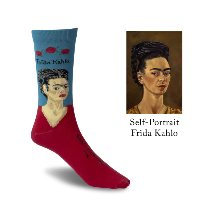 Combo Pair of Self-Portrait of Frida Kahlo and Starry Night by Vincent van Gogh Socks - Nukkad Studios