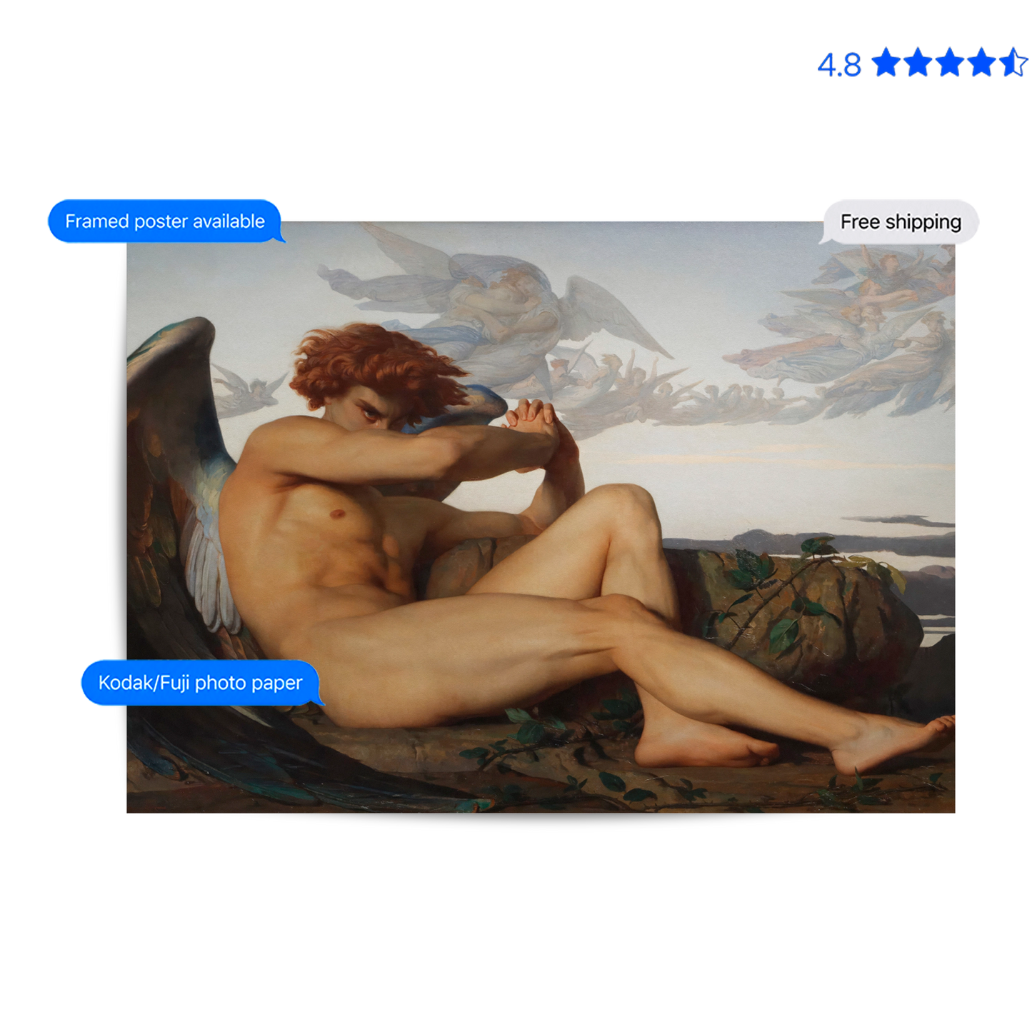 The Fallen Angel Poster & Framed Print
