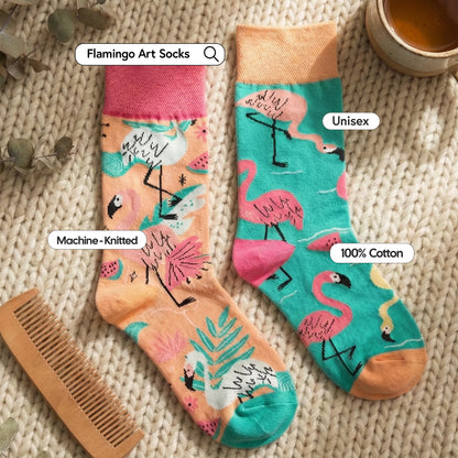 Flamingo Art Socks