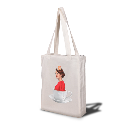 Fleabag In Cup Tote Bag with Zip