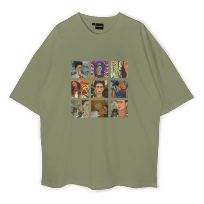 Frida Kahlo Collage Oversized T-shirt