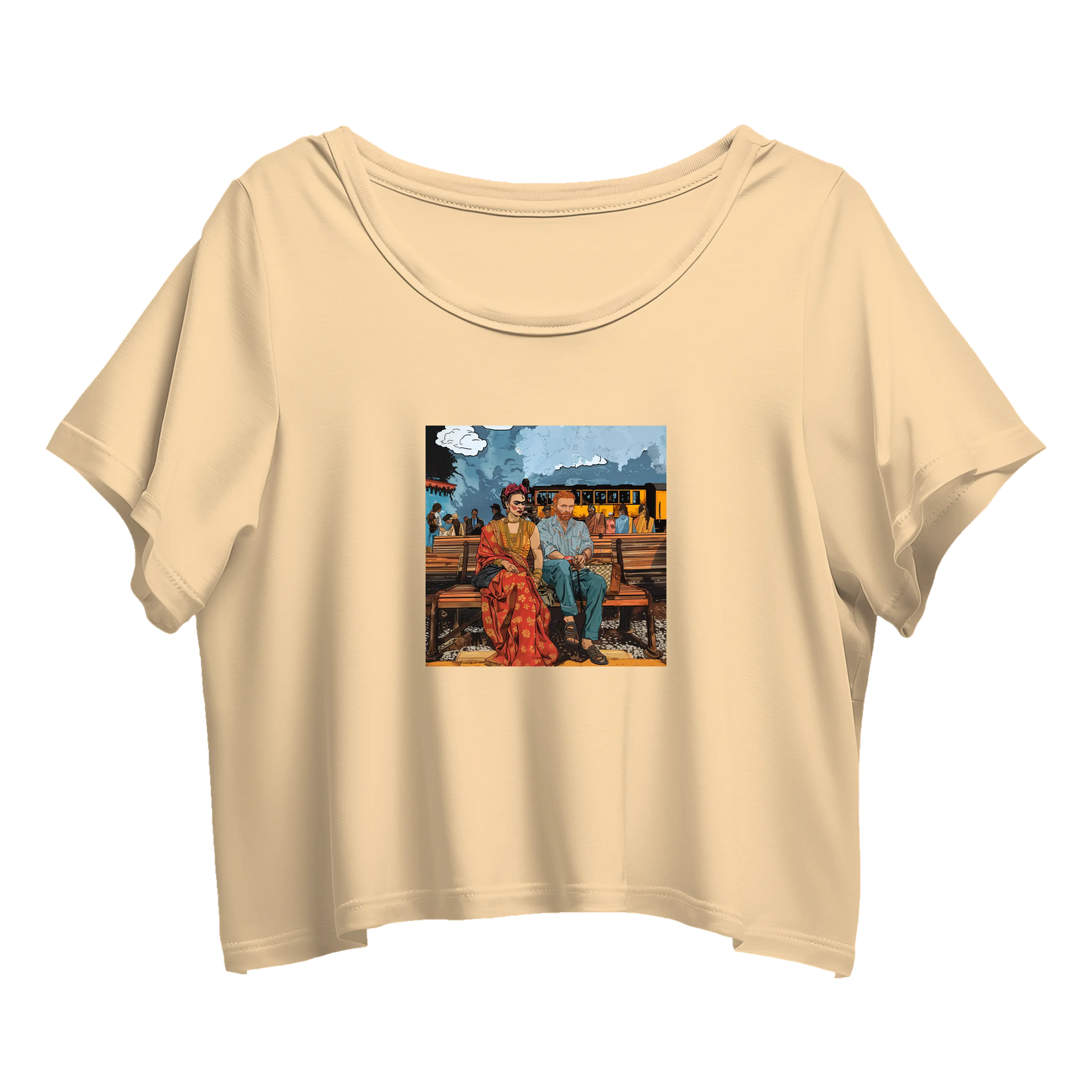 Van Gogh x Frida train Crop Top