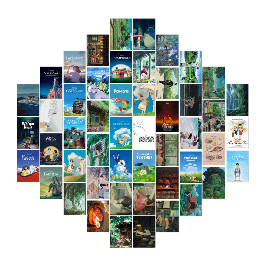 Ghibli Collage Kit - 50 Prints - Nukkad Studios