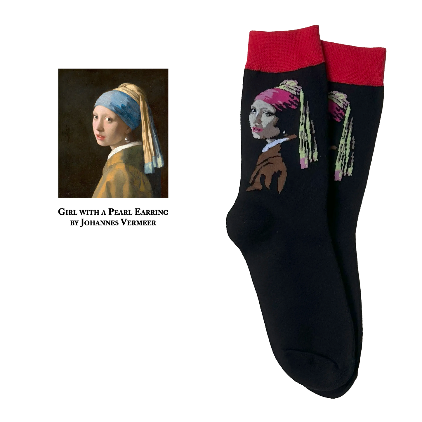 Girl with a Pearl Earring by Vermeer’s Socks