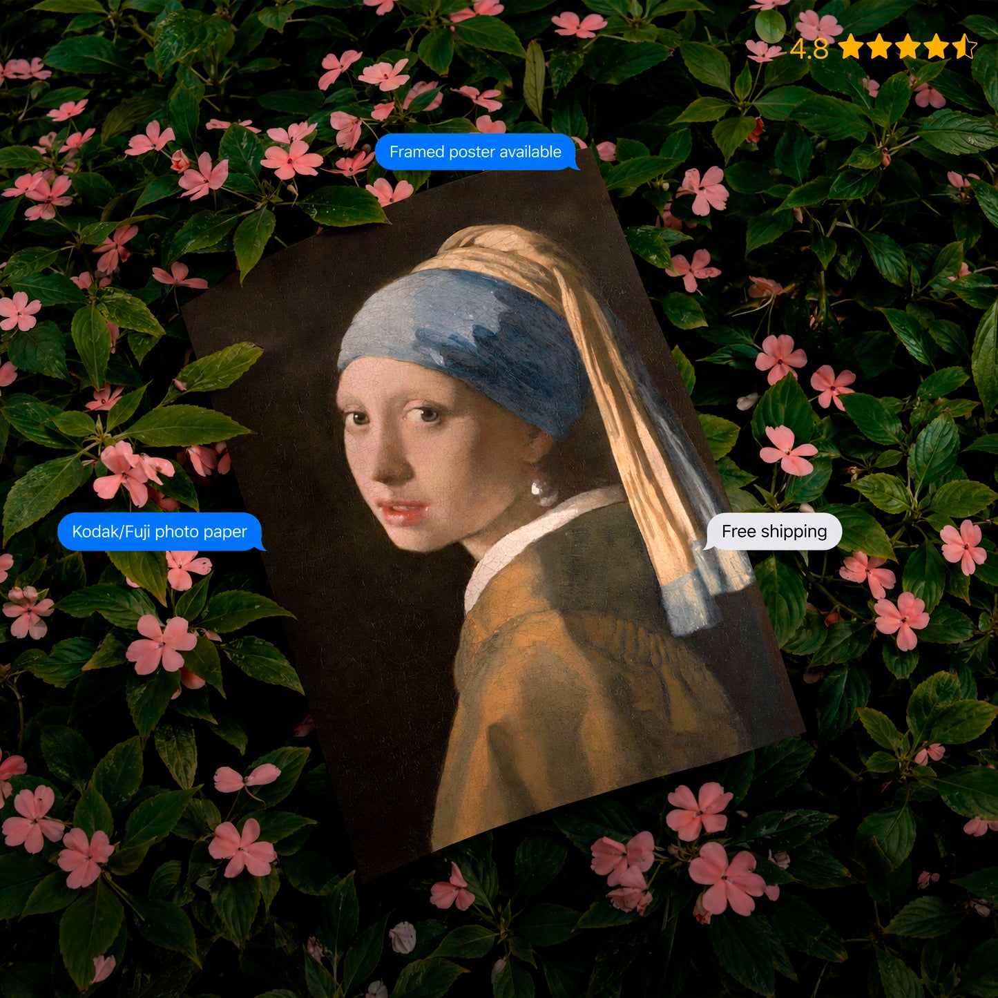 Girl with a Pearl Earring Poster & Framed Print