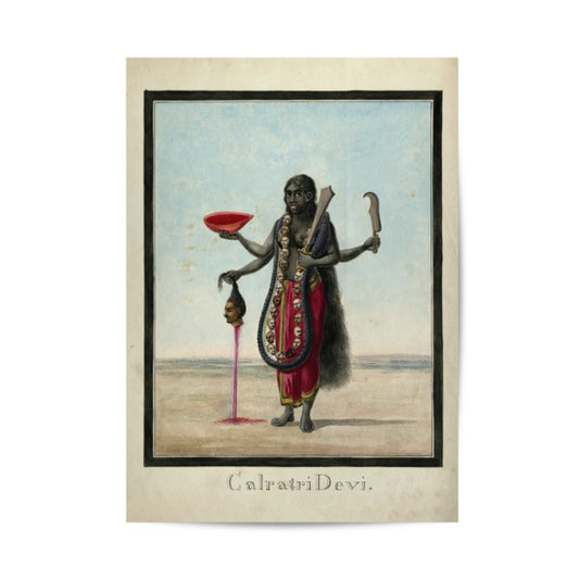 Goddess Kalaratri Vintage Mythology Poster & Framed Print - Nukkad Studios