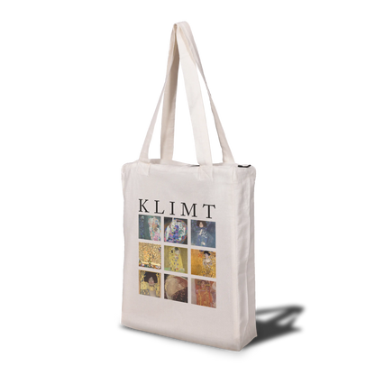 Gustav Klimt Painting Collage Tote Bag with Zip