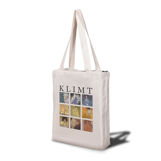 Gustav Klimt Painting Collage Tote Bag with Zip