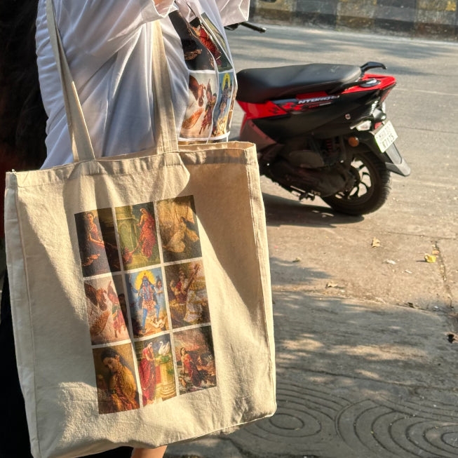 Raja Ravi Varma Collage Tote Bag - Nukkad Studios