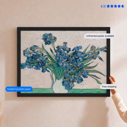 Irises by Vincent van Gogh Poster & Framed Print