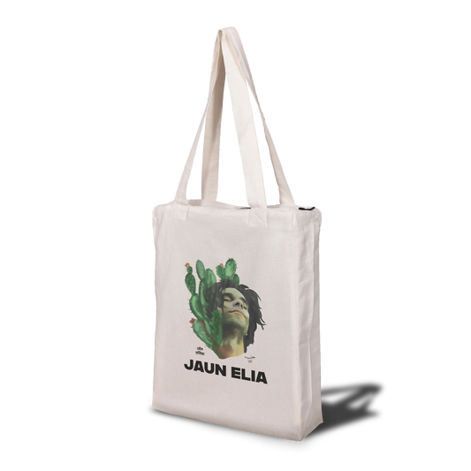 Jaun Elia Lost Tote Bag with Zip