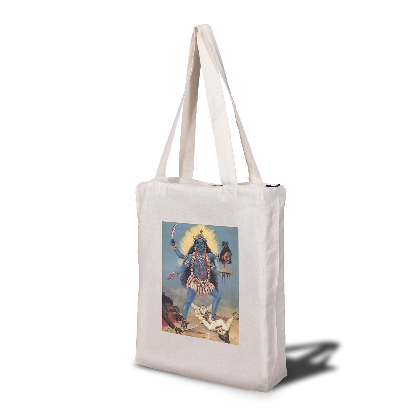 Kali by Raja Ravi Varma Tote Bag with Zip