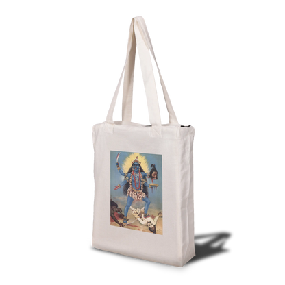 Kali by Raja Ravi Varma Tote Bag with Zip