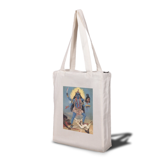 Kali by Raja Ravi Varma Tote Bag with Zip