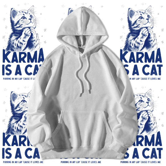 Karma is Cat Hoodie - Nukkad Studios