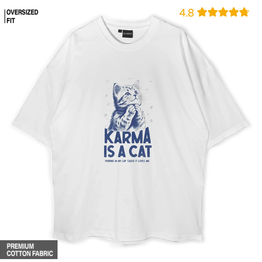 Karma is a Cat Oversized T-shirt