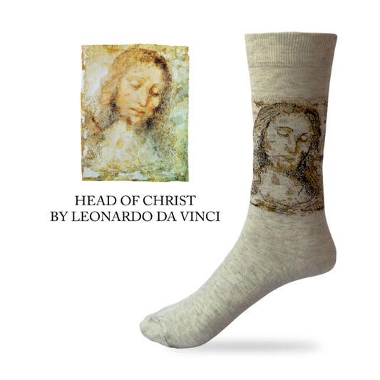 Head of Christ by Leonardo da Vinci Socks - Nukkad Studios