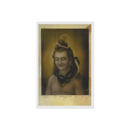 Lord Shiva Contemplating Vintage Mythology Poster & Framed Print