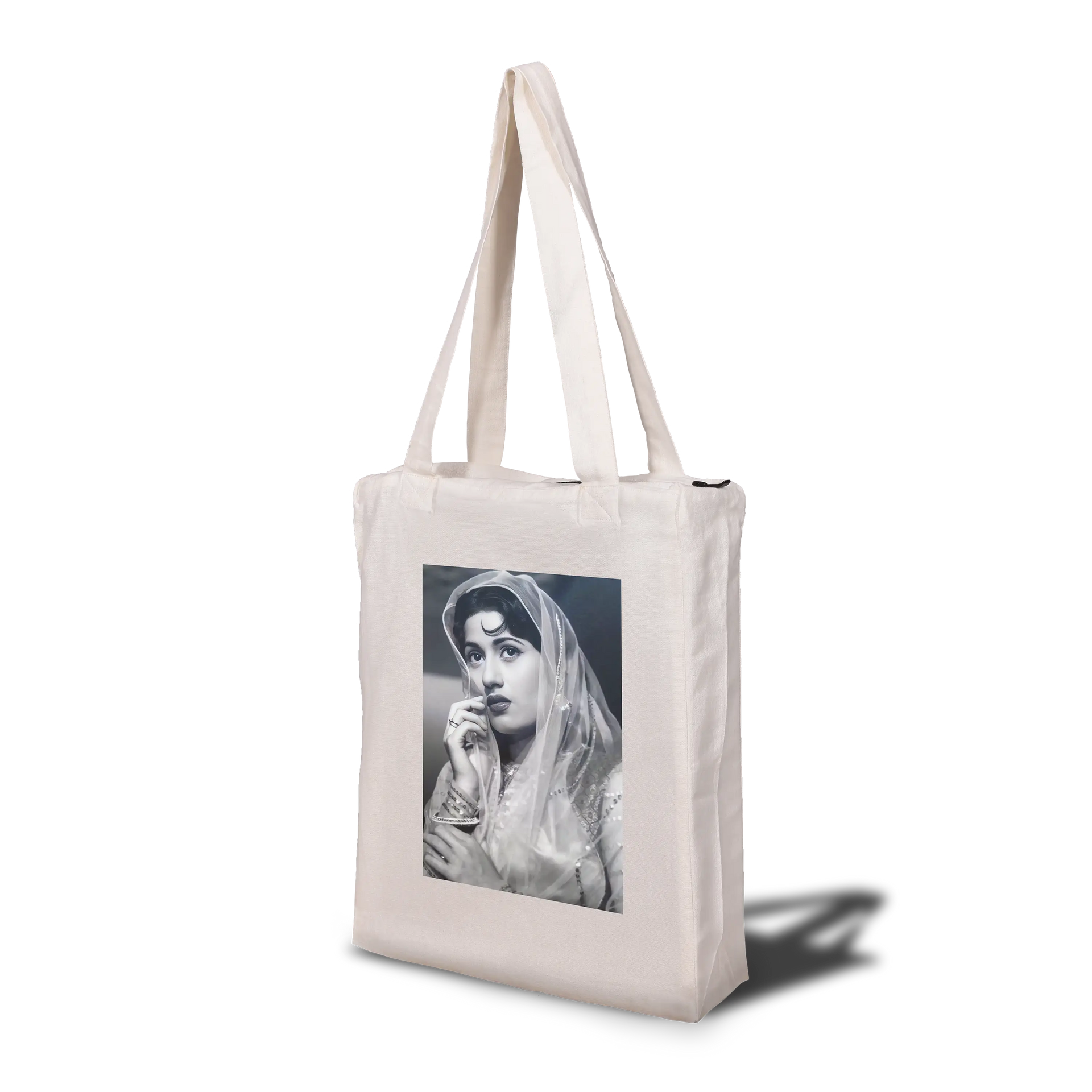 Madhubala Bollywood Tote Bag with Zip | Nukkad Studios