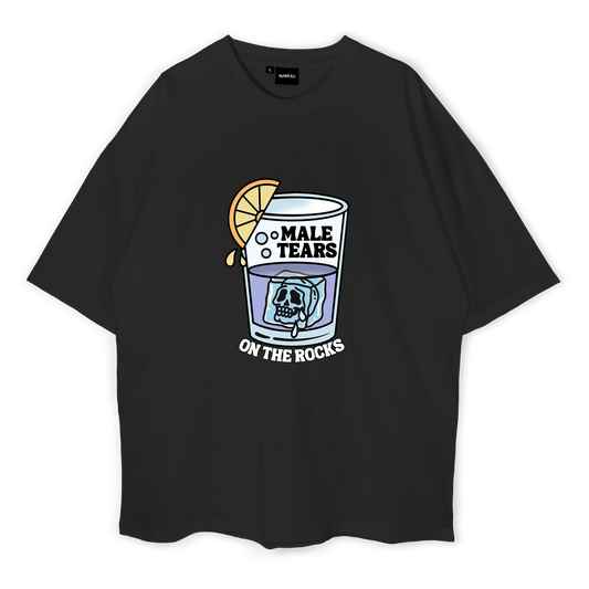Male Tears On The Rocks Oversized Tshirt